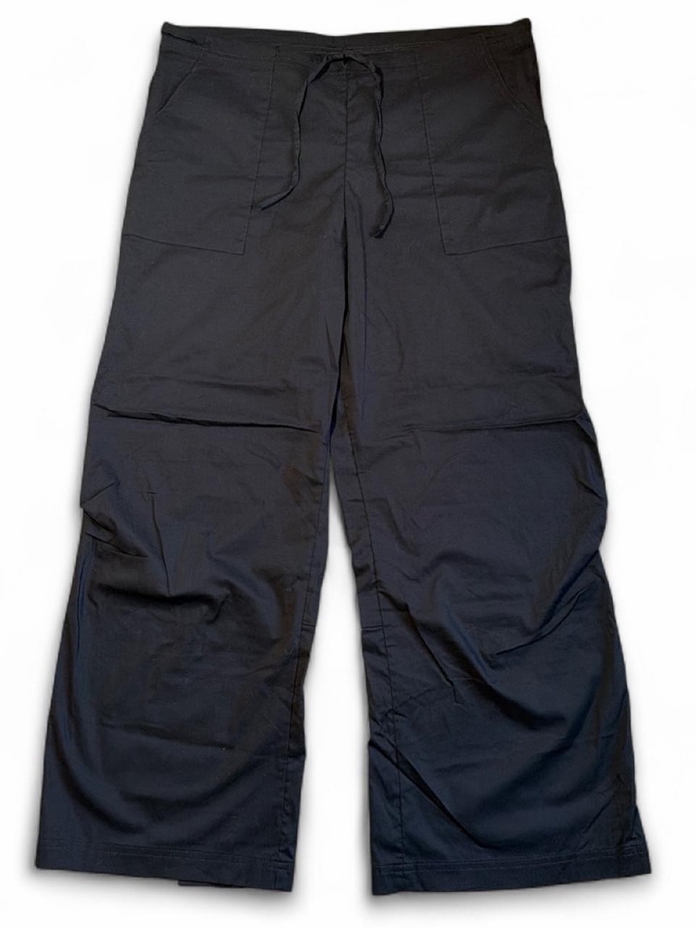 Women’s Black Drawstring Wide-Leg Pants By Be Present